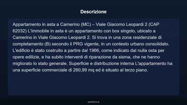 Immobile in asta di 260 m² con più di 5 locali e box auto in vendita a Camerino - Foto 7