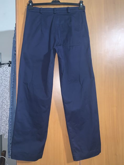 PANTALONI NUOVI DA LAVORO UNISEX IN COTONE BLU SCURO CON 4 TASCHE E CHIUSURA CON - Foto 9
