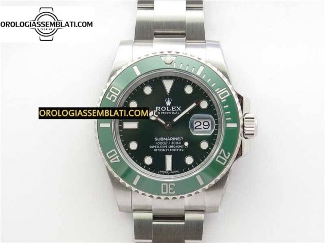 Rolex Replica SUBMARINER 116610 LV CERAMICA VERDE 904L 1:1 MIGLIOR EDIZIONE SU BRACCIALE SS 3135 V3