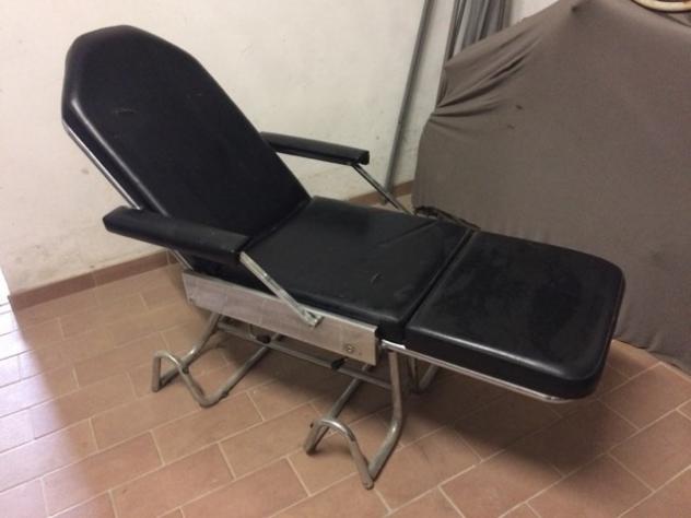 SEDIA VINTAGE IN PELLE NERA RIBALTABILE - Foto 2