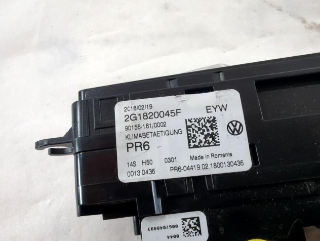2G1820045F CENTRALINA GRUPPO DI COMANDO CLIMATIZZATORE CLIMA A/C MANUALE VOLKSWAGEN POLO 1.0 B 48KW 5M 5P (2018) RICAMBIO USATO - Foto 4