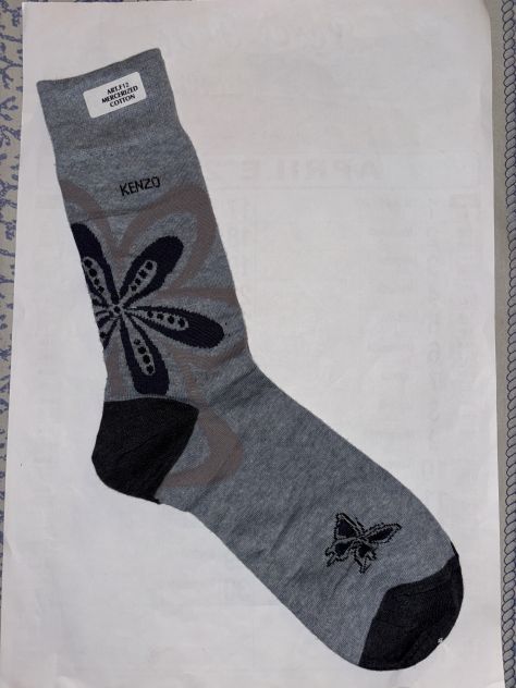 CALZE NUOVE DA UOMO IN COTONE FIRMATE ORIGINALI KENZO,MADE IN ITALY,N’42-44