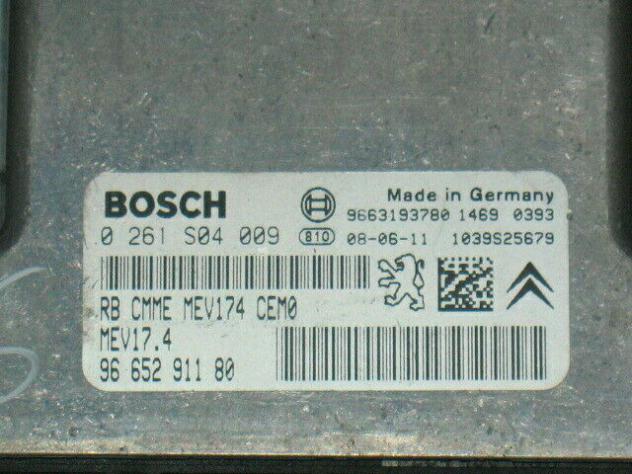 0261S04009 ECU CITROEN PEUGEOT 1.4 0261S04009 9665291180 9663193780 MEV17 4 - Foto 2