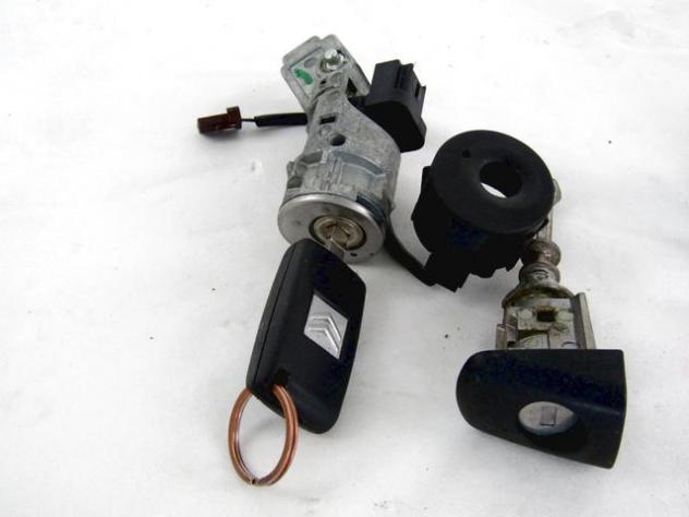 9664843780 KIT ACCENSIONE AVVIAMENTO CITROEN C4 1.6 D 66KW 5M 5P (2009) RICAMBIO USATO CON CENTRALINA MOTORE, BLOCCHETTI ACCENSIONE APERTURA CON CHIAV - Foto 7