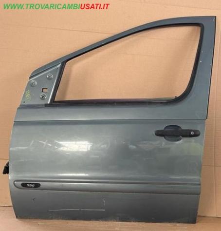 PORTA ANT.S. GRIGIO AZZURRO MET. C/ALZ. E SERR. (Tant. Sgn)  Carrozzeria  Lamierati esterni  Porte  Porta ant. sx. MERCEDES - VANEO - 01-02-2002 - 01-