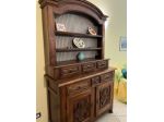 Legno massello anni ’40 – tavolo, 6 sedie, credenza e mobile