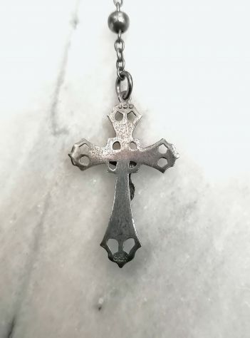 ANTICO AUTENTICO E PREZIOSO ROSARIO IN ARGENTO, ITALIA EPOCA LIBERTY. - Foto 6
