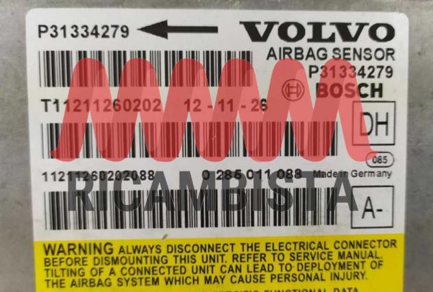 0285011088 Volvo S60 1.6 centralina airbag P31334279 - Foto 2