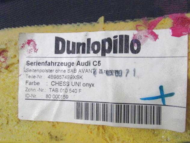 4B98574B9XSK COPPIA FIANCHETTI SEDILI POSTERIORI AUDI A6 SW 2.5 D 4X4 132KW 6M 5P (2000) RICAMBIO USATO 4B98573B9XSK - Foto 2