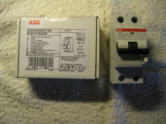 UN Int. Diff. Mag. ABB DS 201 C16 AC (NUOVO) - Foto 2