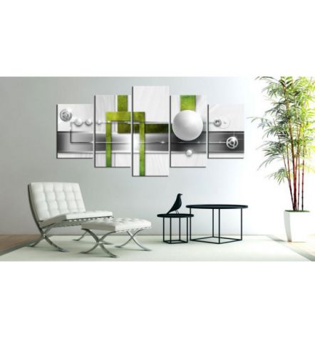 Quadro A Linee Verdi 100x50 E 200x100 ARREDALACASA - Foto 2