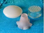 Lampade anni '50 originali vintage in vetro. Paralumi, vetri ricambio