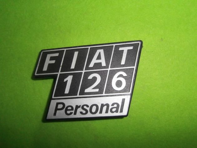 Scritta cofano motore Fiat 126 personal logo targhetta NUOVA - Foto 3