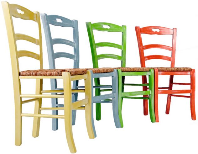 Sedie Colorate Treviso Patinate per Bar Hotel cod 3013PP