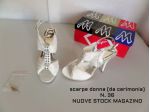 Scarpe da donna. Da cerimonia (NUOVE) Stock magazzino (bianche) N.36