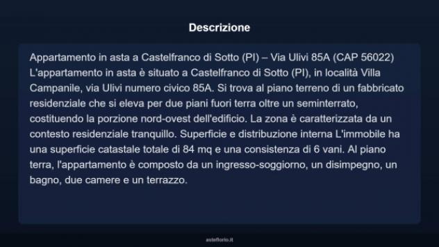 Immobile in asta di 84 m² con più di 5 locali e box auto in vendita a Castelfranco di Sotto - Foto 4