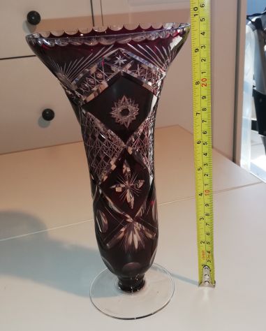 Vaso Vintage Cristallo di Boemia Rosso