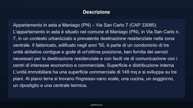 Immobile in asta di 149 m² con più di 5 locali in vendita a Maniago - Foto 4