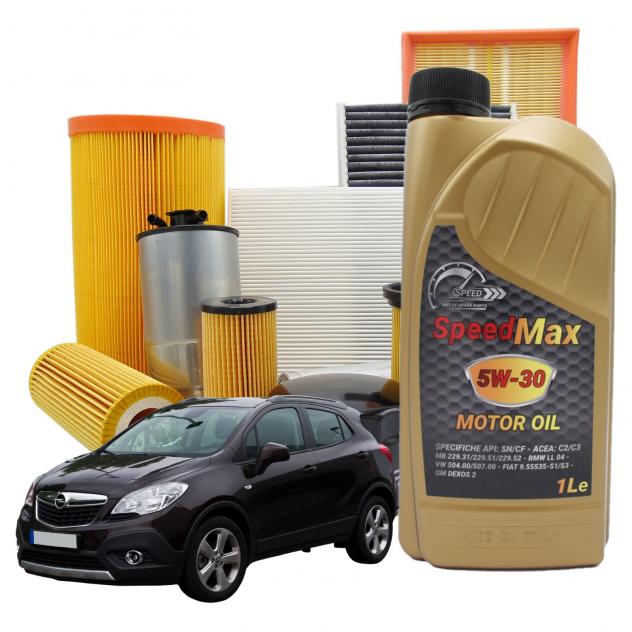 Kit Tagliando 5 litri olio motore Speed Max 5w30 per Opel Mokka
