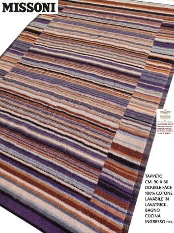TAPPETO MISSONI RETTANGOLARE INGRESSO BAGNO CUCINA ECC. CM. 90 X 60