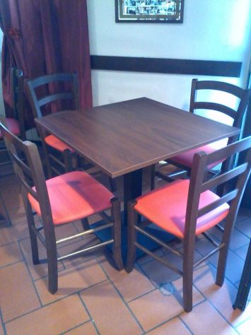 Set Reggio Emilia Sedie Tavoli Per Arredamento Bar Ristorante Pizzeria - Foto 4