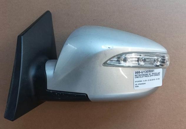 RETROVISORE EST. SX ARGENTO 8 PIN  999-U1305091 Vetri e Retrovisori  Cristalli  Retrovisori  Retrovisore HYUNDAI - ix 35 - 01-02-2010 - 01-09-2013, HY