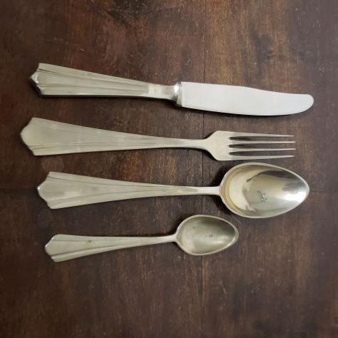 posateria acciaio e alpacca anni 40/50 - Foto 8
