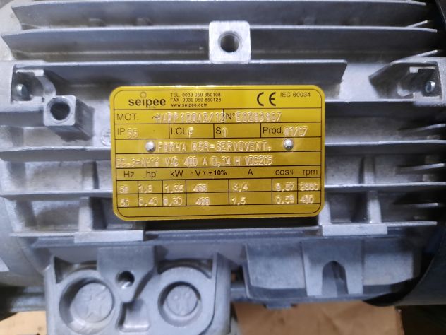 MOTORE TRIFASE A DOPPIA VELOCITA 2880-400 RPM COD. MADP100A212 N.E0283807-VBML2 - Foto 2