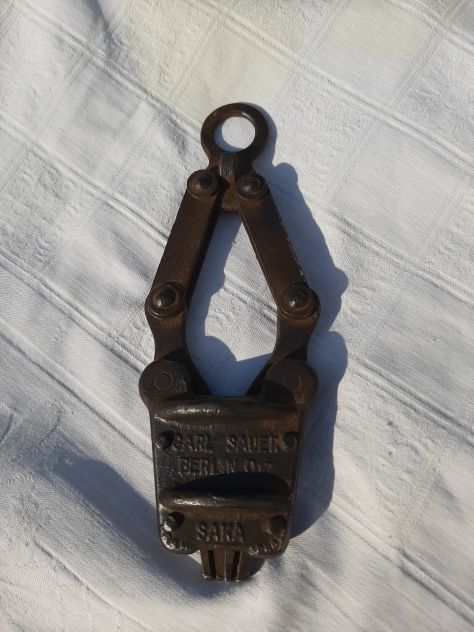 ATTREZZO TEDESCO PER SOLLEVARE LAMIERE ANNO 1939 ORIGINALE - Foto 6