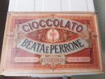 INSEGNA CIOCCOLATO BEATA E PERRONE TARGA IN RILIEVO