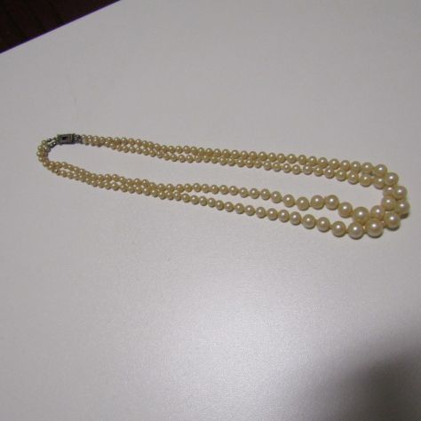 COLLANA CON PERLE VERE A SCALARE + ARG. 800 COD. 19563 - Foto 2