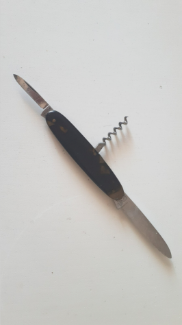 coltellino a 2 lame + cavatappi vintage anni 40 50 buono othello wingen solingen - Foto 5