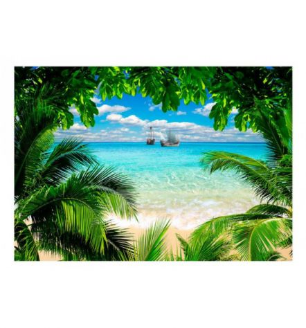 Fotomurale Adesivo Con Le Barche Ai Tropici Arredalacasa - Foto 2