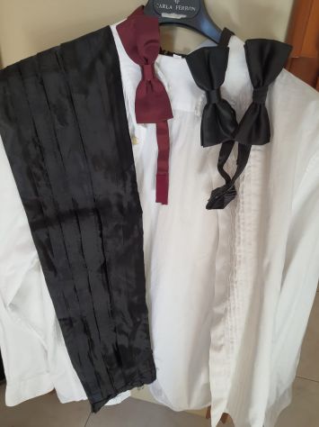 Camicia per smoking con papillon e fascia - Foto 2