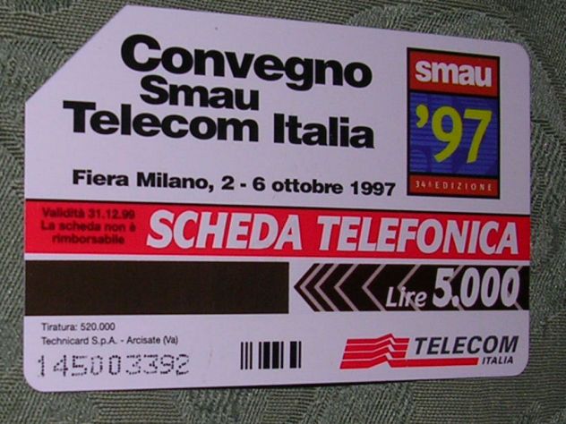 SCHEDA TELEFONICA ITALIA 62U
