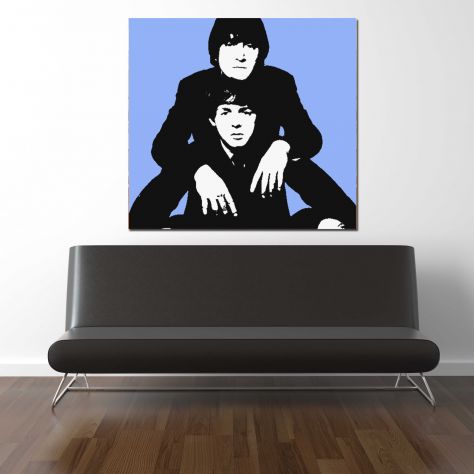 Quadro John Lennon e Paul McCartney dipinto a mano