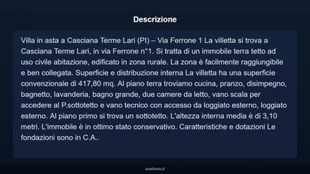 Immobile in asta di 417 m² in vendita a Casciana Terme Lari - Foto 4