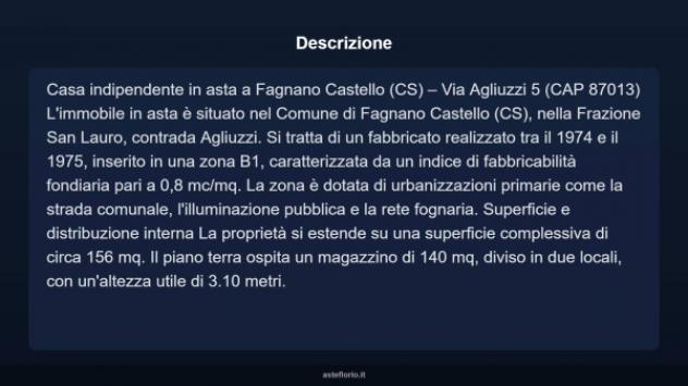 Immobile in asta di 156 m² in vendita a Fagnano Castello - Foto 4