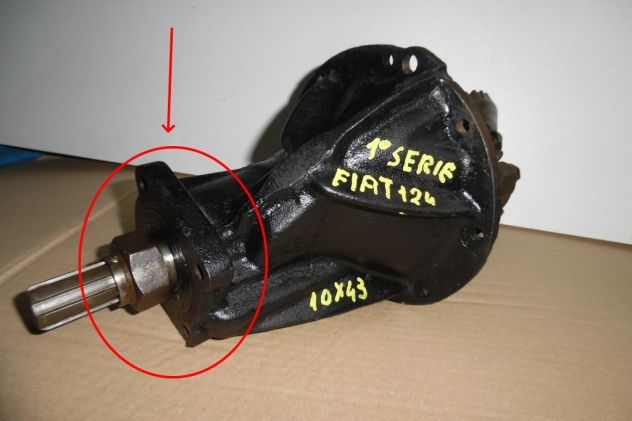 GRUPPO DIFFERENZIALE 10X43 FIAT 124 1 SERIE X SEMIASSE 22 CAVE attacco quadrato - Foto 6