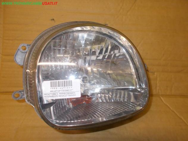PROIETTORE D. PARAB.CROMATA TRASPARENTE RENAULT TWINGO (C06)  Parti elettriche  Fanaleria  Proiettori  Proiettore ant. RENAULT - TWINGO - 01-09-1998 -