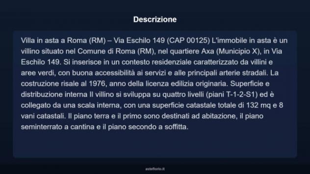 Immobile in asta di 132 m² con più di 5 locali e box auto doppio in vendita a Roma - Foto 4