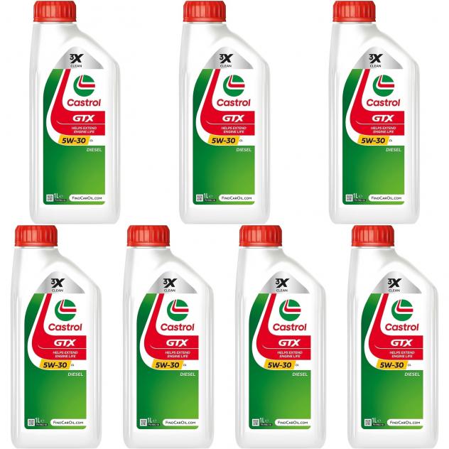 Kit 7 lt olio motore Castrol GTX C4 5w30 Protezione avanzata per il tuo motore