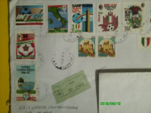 FRANCOBOLLI ITALIA CAMPIONI D 'ITALIA CALCIO serie A - 1986 1995 - Foto 2