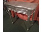 ELEGANTE CONSOLLE DI ANTIQUARIATO o VINTAGE SHABBY CHIC ARGENTATA A FOGLIA
