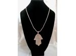 RARA ANTICA AUTENTICA “MANO DI FATIMA” (KHAMSA) E COLLANA ARGENTO, 1800.