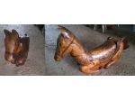 cavallo in legno, fatto a mano