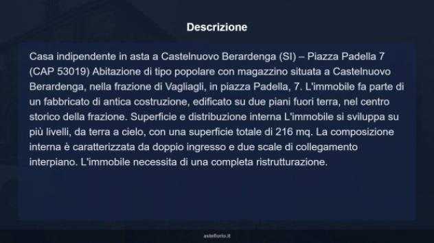 Immobile in asta di 216 m² in vendita a Castelnuovo Berardenga - Foto 4