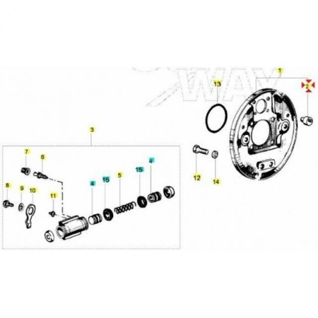 Eccentrico ganasce freno Piaggio Cosa 1 CL CLX Cosa 2 - 229451 - Foto 3