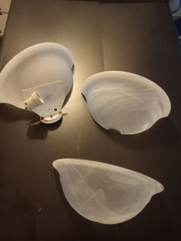 LOTTO LAMPADARI DA PARETE E A SOSPENSIONE IN VETRO  - BELLISSIMI -Abat jour - Foto 9