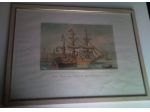Quadro vintage antico veliero